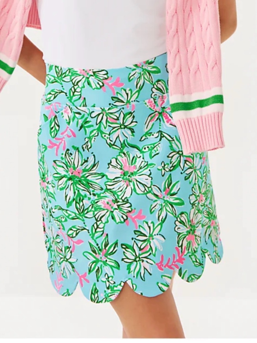 Lilly Pulitzer Scallop-Hem Mini Skort